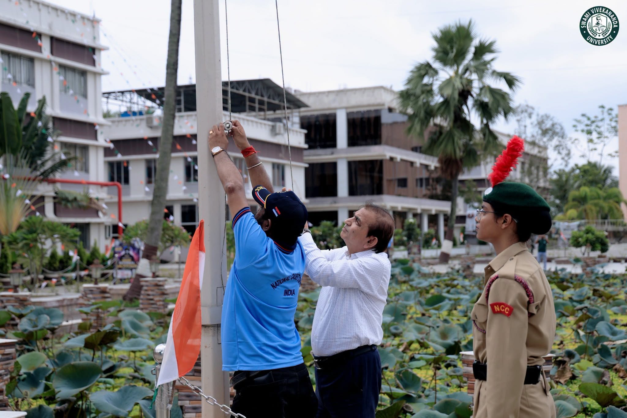 Swami Vivekananda University celebrated the 80th Independence Day on campus with patriotic fervour
