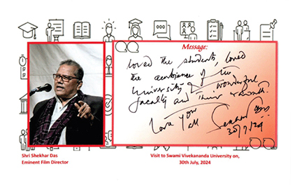 An appreciation received by Swami Vivekananda University