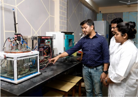 Bench work under supervision in a practical laboratory
