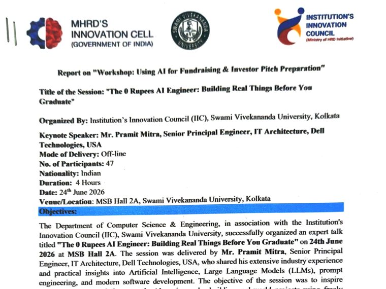 The cover of the Institution&rsquo;s Innovation Council report on Workshop: Using AI for Fundraising & Investor Pitch Preparation