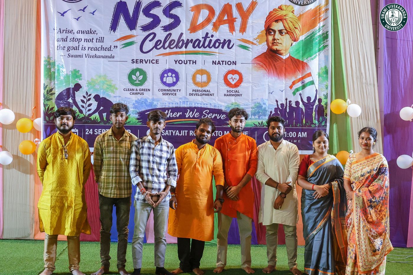 Students and staff together after the NSS Day performances